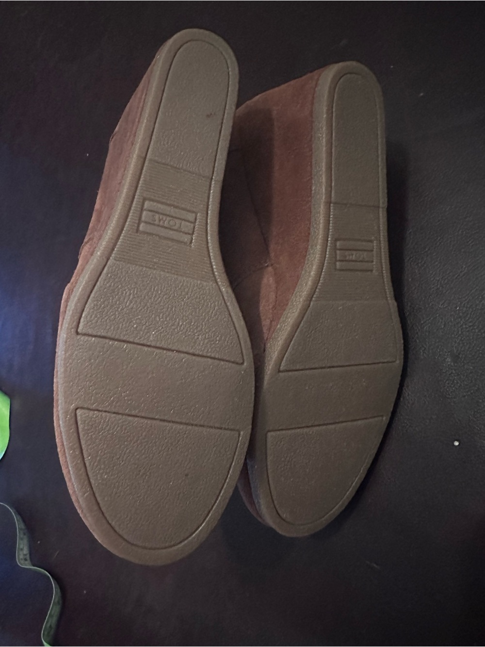 Toms Brown Suede Lace-Up Wedge Ankle Booties - Picture 3 of 5